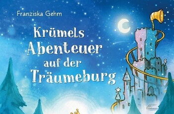 Gezeichnetes Buchcover, das einen lesenden Elfen, einen Wald und ein Schloss zeigt