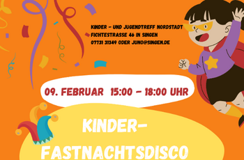 Plakat mit Zeichnung von verkleideten Kindern